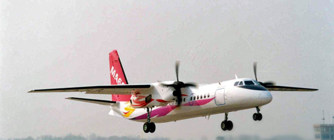 MA-60 von Xian im Landeanflug: Die große Schwester soll auch bald fliegen.