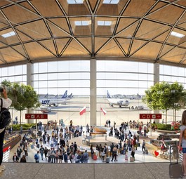Das Terminal des Port Polska: Platz für vorerst 44 Millionen Passagiere.