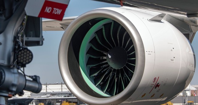 An einem Airbus A321 Neo: GTF-Triebwerk von Pratt &amp; Whitney.