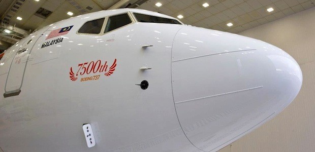 Kassenschlage Boeing 737: das 7500. Exemplar geht an Malindo Air