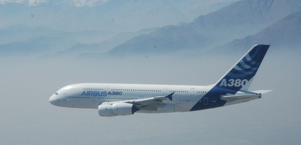 A380 in der Luft: Derzeit gibt es den Riesenvogel noch nicht im Virgin-Atlantic-Look.