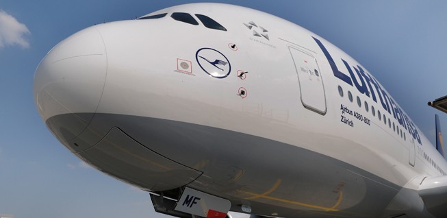 A380 von Lufthansa (Symbolbild): Ein großes Flugzeug braucht viel Platz.