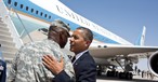 Barack Obama fliegt mit der Air Force One: Fliegender Hochsicherheitstrakt, fliegendes Kommunikationszentrum, fliegendes Hotel und fliegendes Konferenzzentrum in einem.