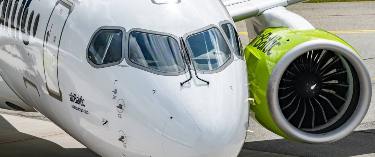 Ein Airbus A220-300 von Air Baltic: Auch für Swiss im Einsatz.