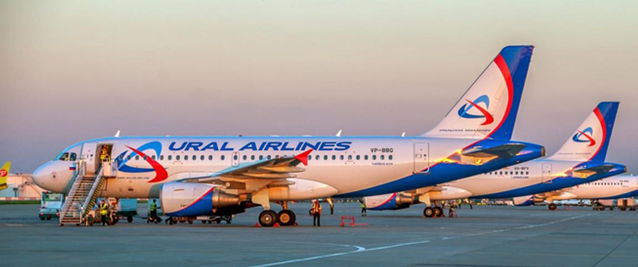 Flieger von Ural Airlines: Die Flotte besteht aus A319, A320 und A321.