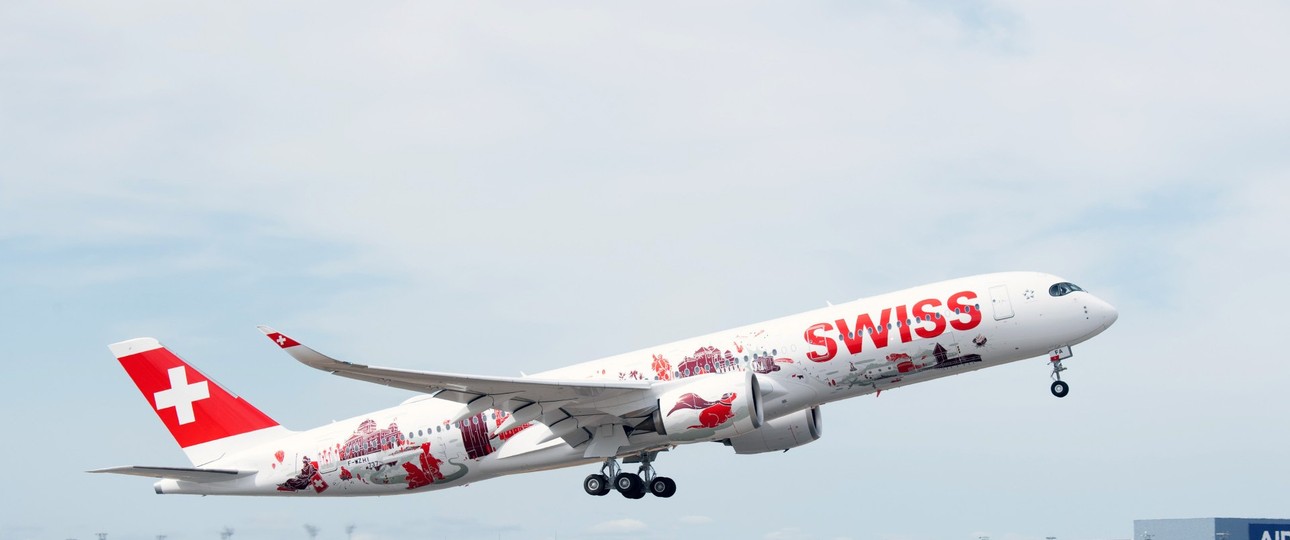Airbus A350-900 von Swiss: Die Wanderlust-Lackierung bleibt länger.