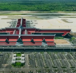 Der neue Siem Reap–Angkor Airport aus der Luft: der neue Flughafen ist seit dem 16.Oktober am Netz.