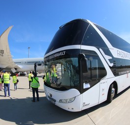 Dreamliner von Qatar Airways: Kann man am Flughafen Wien auch ohne Flugticket besuchen.