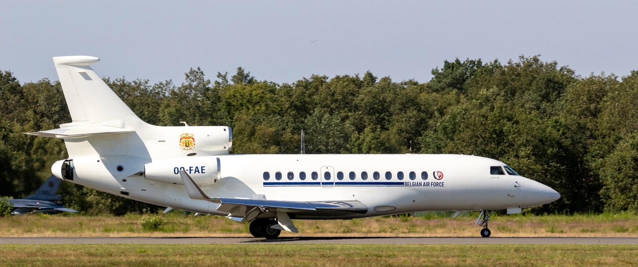 Falcon 7X der belgischen Luftwaffe: Der Jet muss bald zurück an den Leasinggeber.