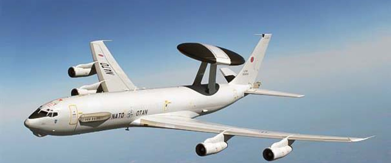 Boeing E-3A Sentry der Nato: Die Frühwarnflugzeuge des Militärbündnisses sind im deutschen Geilenkirchen stationiert.