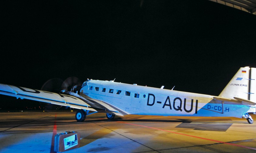 Junkers Ju-52: Das historische Kennzeichen D-AQUI ist als Marke eingetragen.