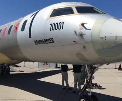 Bei der Ebace 2018 präsentiert Bombardier ein Flugzeug, das weiter fliegen können soll als jeder andere Businessjet. Bisher hieß es Global 7000, doch ...