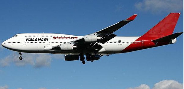 Montage einer Boeing 747 von Kalahari Airways: Große Pläne mit kleinem Budget.