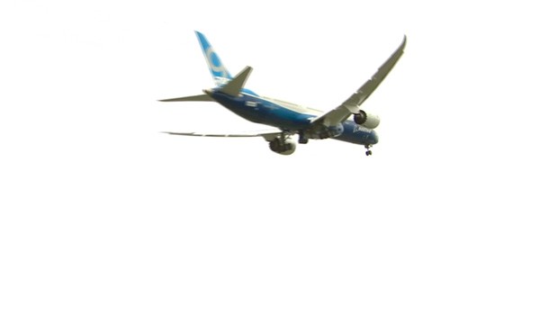 Der Flieger kurz nach dem Take-Off...