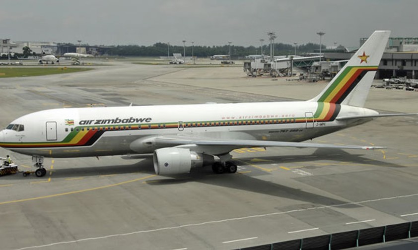 B767-200 von Air Zimbabwe: Von der Amerikanischen Ersatzteilfirma gepfändet.