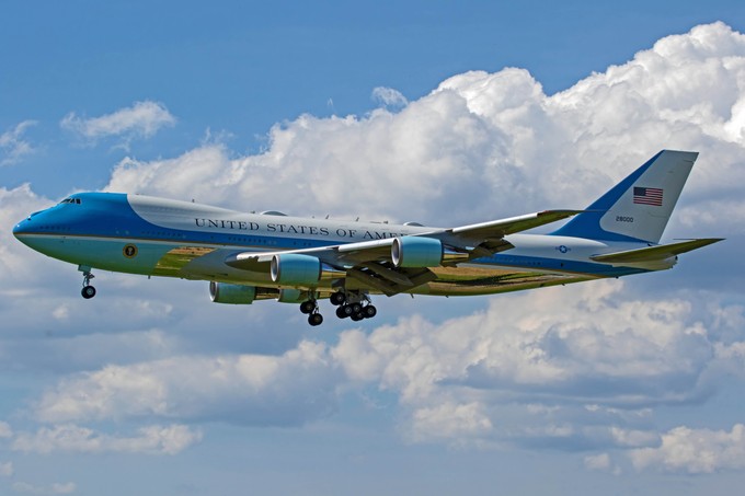 Die auf der 747 basierende Boeing VC-25. Die Air Force One brachte Joe Biden am Dienstag nach Genf.