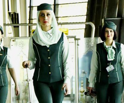 Flugbegleiterinnen von Iraqi Airways: Sie fliegen nun wieder nach London.
