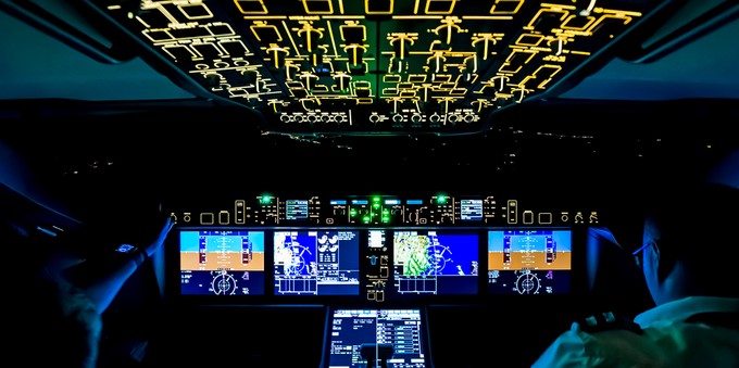 Ein Blick ins Cockpit des A220.