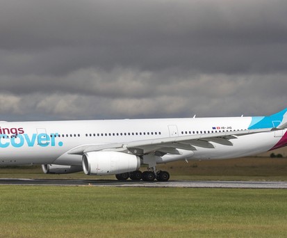 Die HB-JHQ kommt schon im Kleid von Eurowings Discover daher.