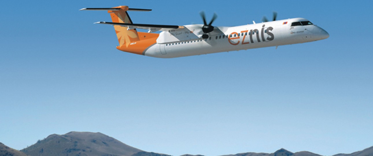 Bombardier Q400 in den Farben von Eznis: Neue Zeile.