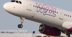 Airbus 321 von Wizz Air in Wien: Die Billigairline fliegt von VIE aus 38 Destinationen in 24 Ländern an.