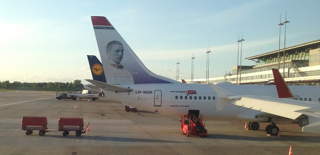 Am Flughafen Hamburg.