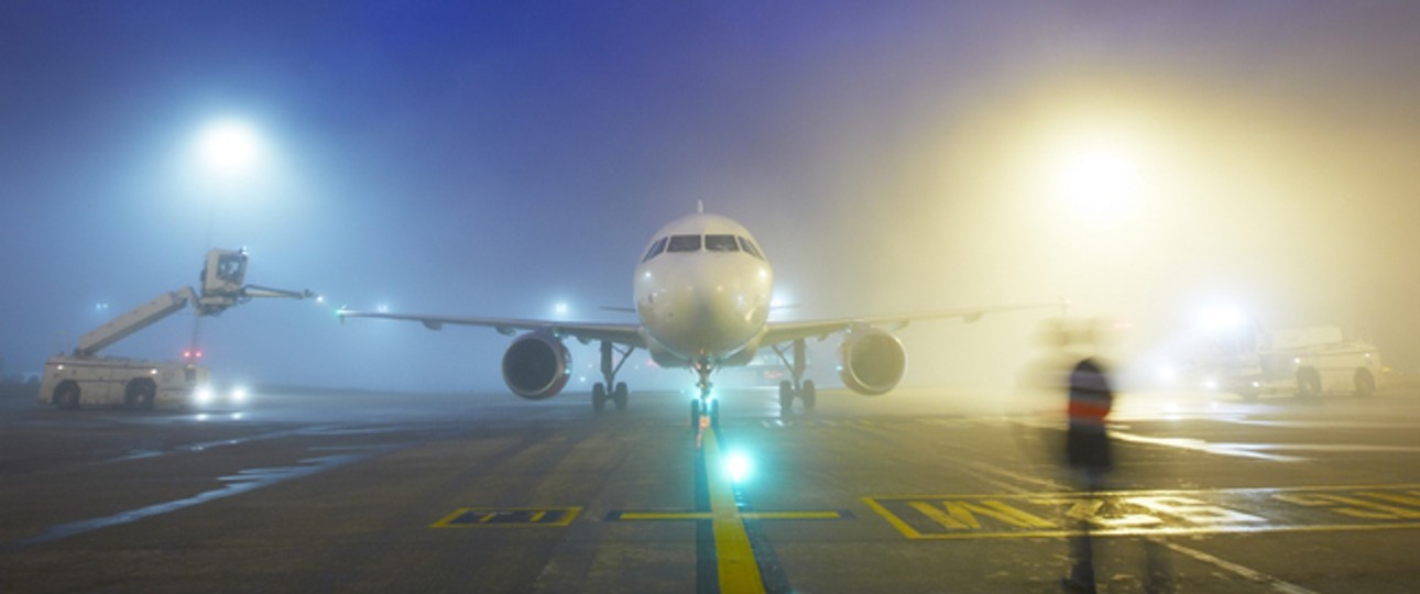 Jet am Flughafen: Die Wetterbedingungen werden sich ändern.