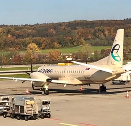Saab 2000 von Adria Airways:  Ein solches Flugzeug ist für Paderborn geplant.