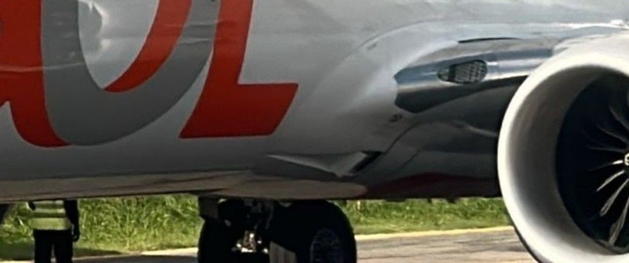 Boeing 737 Max von Gol: Die Maschine bleib im Asphalt stecken.