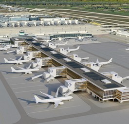Der sogenannte T-Stiel am Flughafen München: So soll er aussehen.