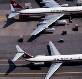 Die Swissair fliegt in den 1970er Jahren weitere Flugzeugtypen wie die DC-9 oder CV-990 Coronado.