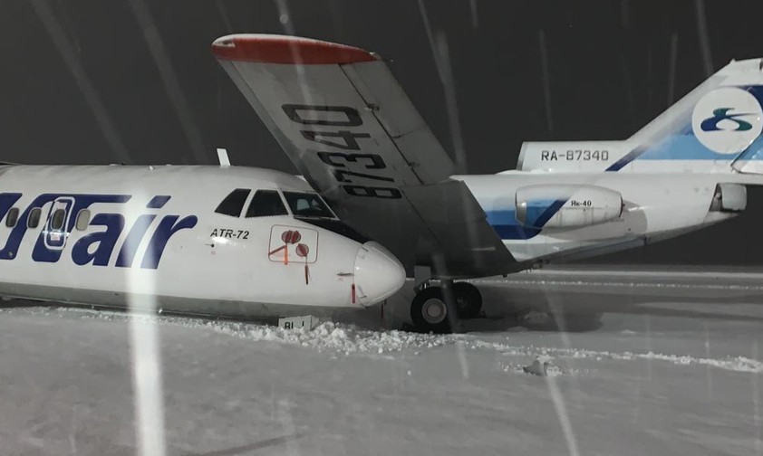 Die ATR 72 von Utair rollte unkontrolliert los...