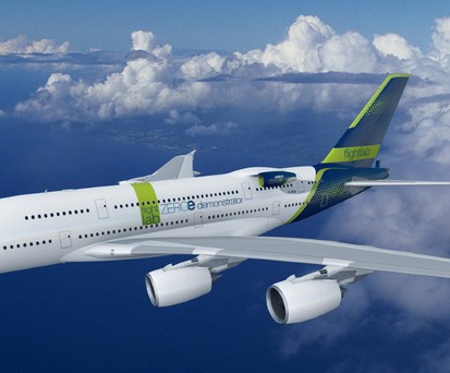 So soll der Airbus A380 als Wasserstoff-Testflieger aussehen. Er ...