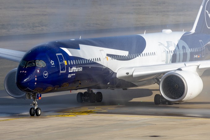 Die D-AIXL war zuvor am Morgen ...