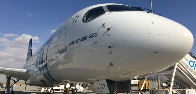 Egypt Air hat einen Airbus A220-300 nach Dubai geflogen.