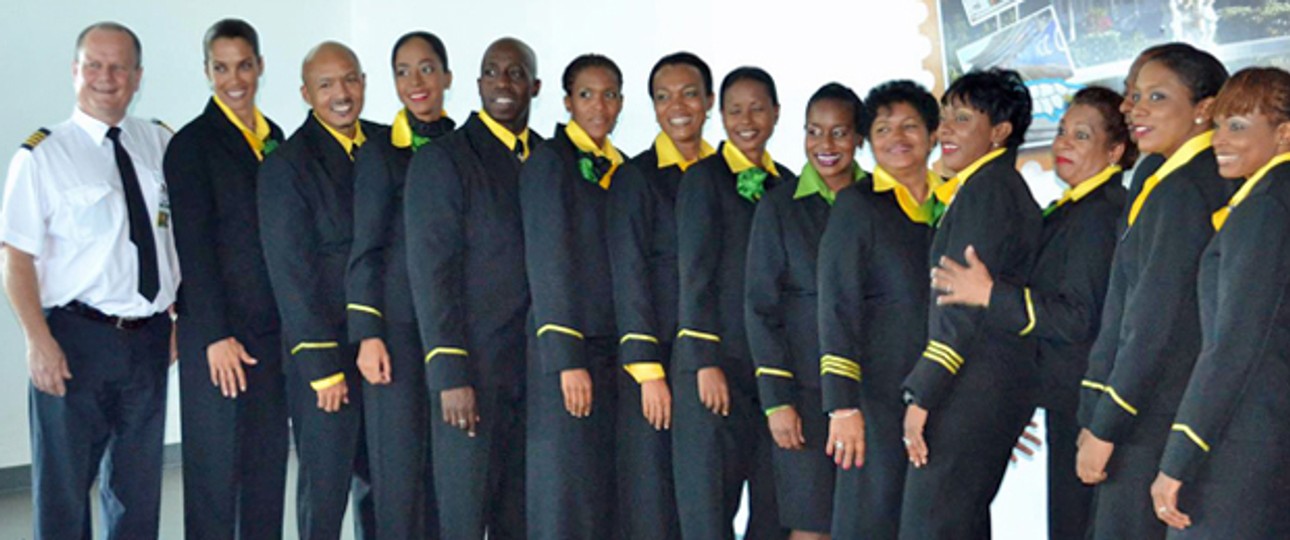 Crew von Fly Jamaica: Start vorerst verschoben.