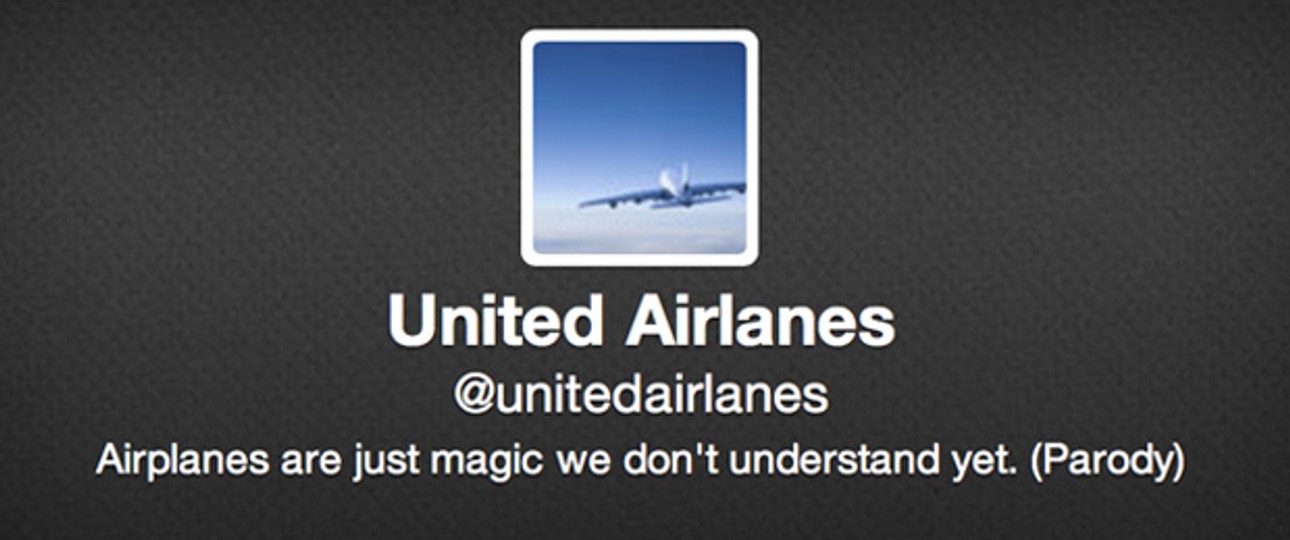 Konto der Fake-United: Neu auch mit Parodie-Hinweis.