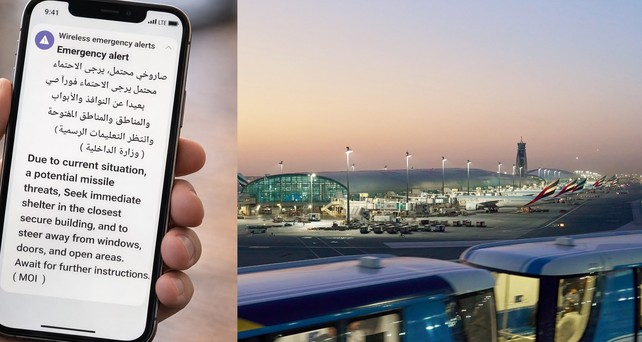Alarm für Einwohnerinnen und Einwohner: Flughafen Dubai International.