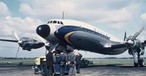 Historisches Bild einer Lockheed L-1649A Super Star von Lufthansa: Damit ging es Ende der 1950er-Jahre Richtung Nordamerika.