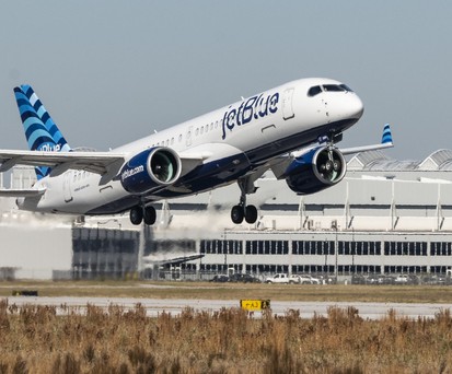 Airbus A220-300 von Jetblue: Mehr Reichweite dürfte willkommen sein.