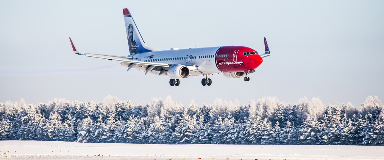 Boeing 737 von Norwegian: Im Winter nur noch in Norwegen unterwegs.