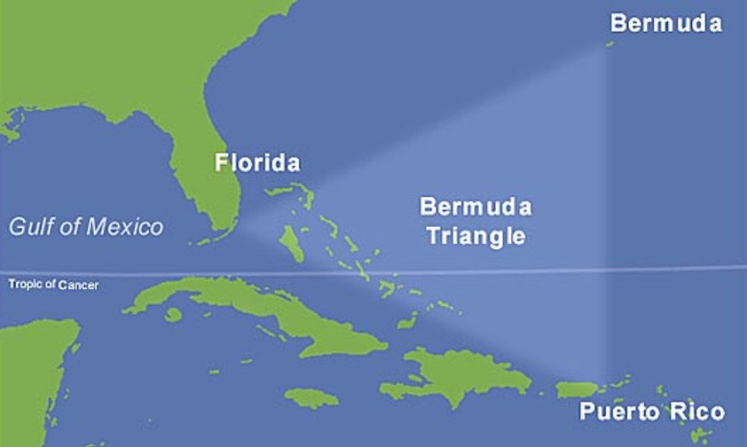 Das Bermudadreieck reicht von Süd-Florida nach Bermuda und Puerto Rico: Vermeintliches Horror-Gebiet.
