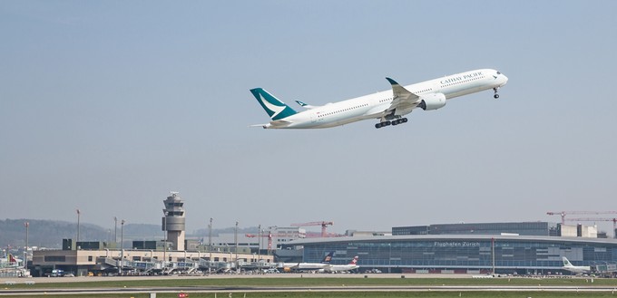 Cathay Pacific fliegt nun täglich von Hongkong nach Zürich mit dem Airbus A350-1000. Auch Amsterdam und Madrid werden mit dem neuen Flieger bedient.