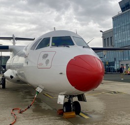 ATR 72 von DAT: Die dänische Fluglinie flog für Skyhub PAD.