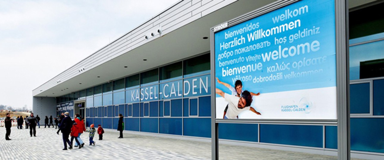 Terminal des Flughafens Kassel-Calden: Wenig los.
