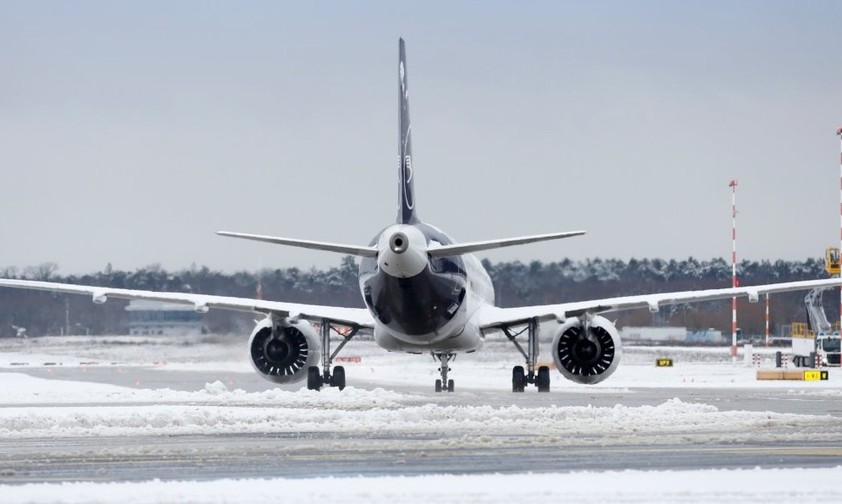 Winter am Flughafen Frankfurt: Viel Arbeite, wenns mal wirklich schneit.