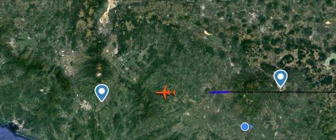 Flugverlauf: Plötzlich brach die Übertragung ab.