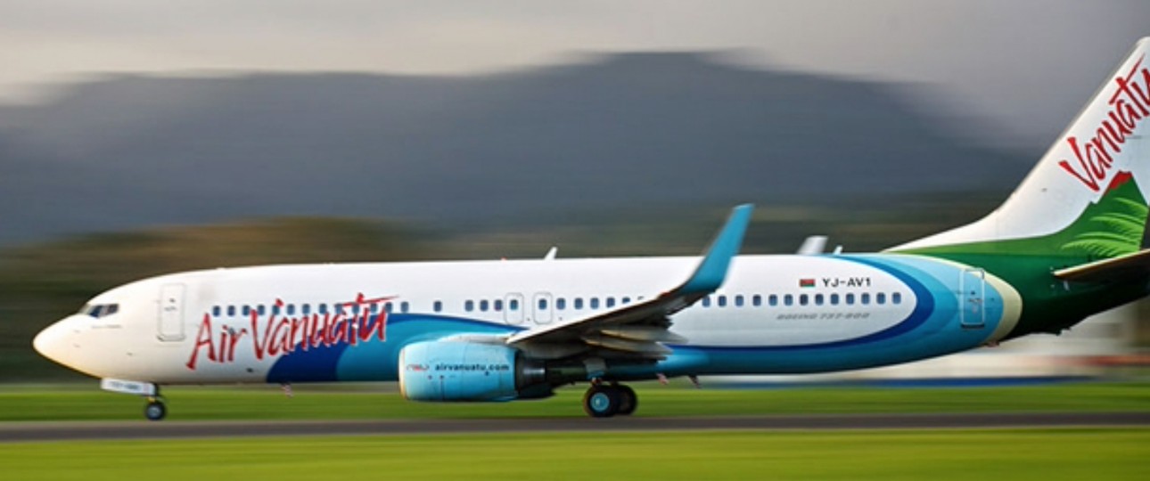 Boeing 737 von Air Vanuatu: Am Boden.