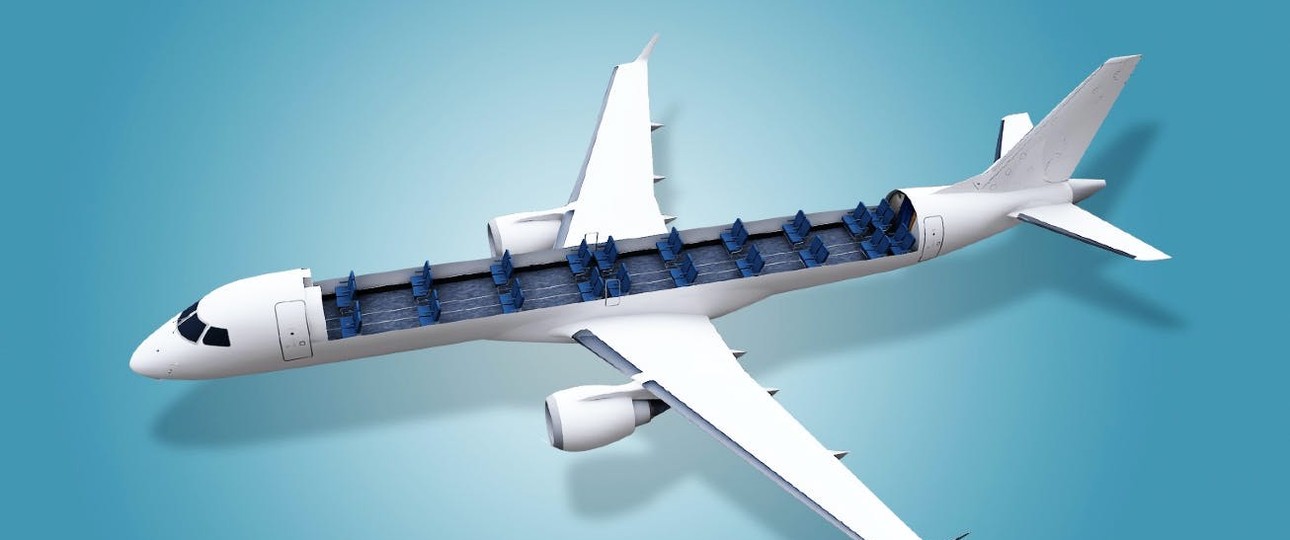 Barely any seats: The freighter solution by Embraer.