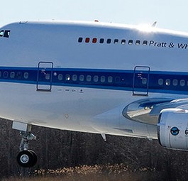 GTF Advantage: Das verbesserte Triebwerk wurde an einer Boeing 747 getestet.